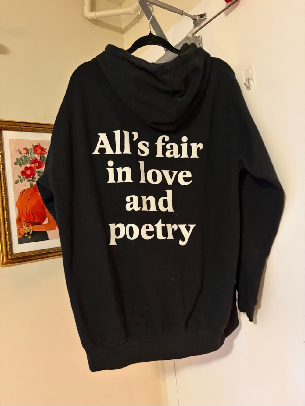 Taylor Swift Black 'All's fair in love and poetry' Hoodie